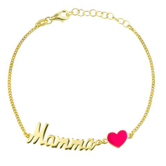 Mom Heart Pink Bracelet