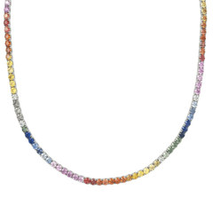 Rainbow Tennis Necklace 2.5 mm