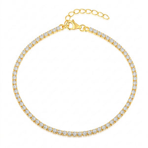 Chevillère Tennis Pierres Blanches 2 mm