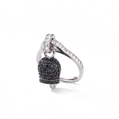 Bague Campanella de Capri avec des zircons noirs