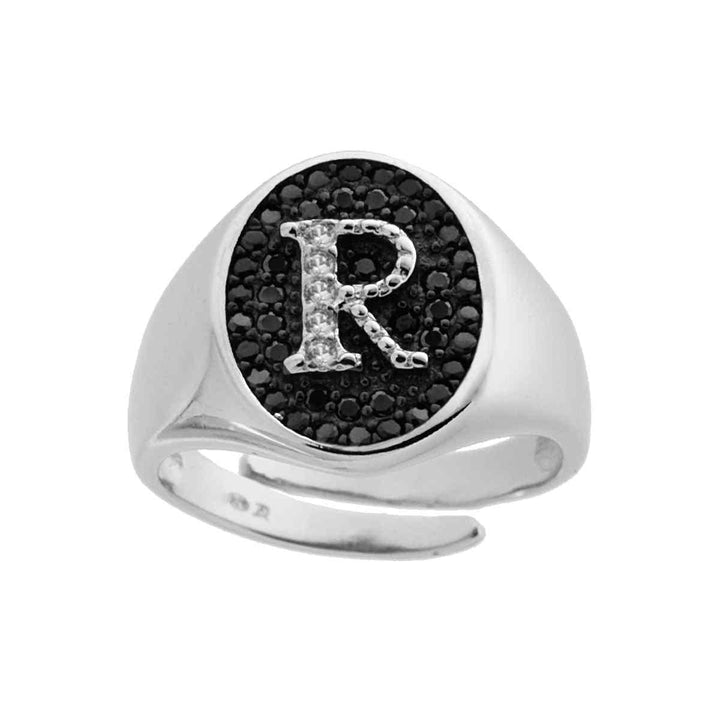 Anello Chevalier Con Lettera Iniziale Zirconata - My Mo Gioielli