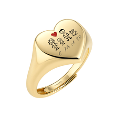 Bague Chevalier cœur Famille