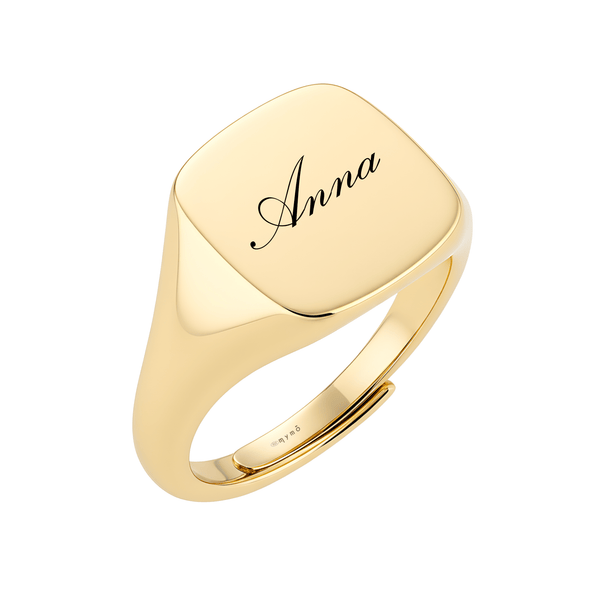 Anello Chevalier Quadrato personalizzato - My Mo Gioielli