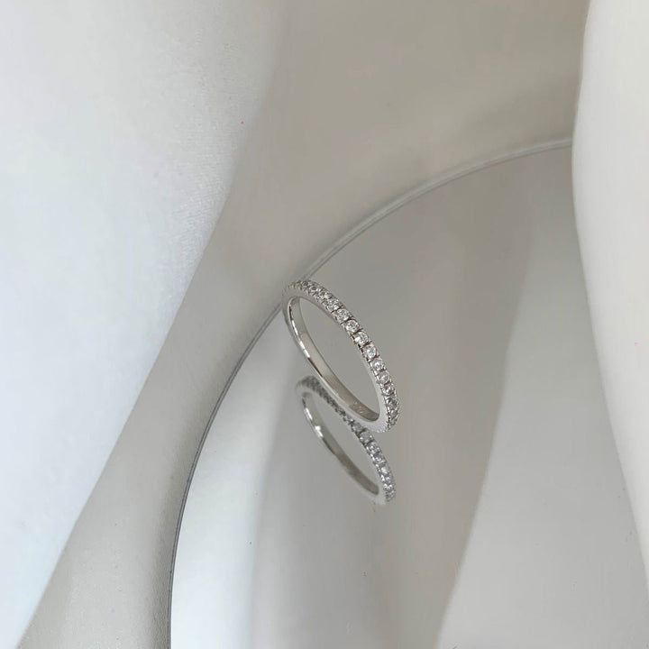 Anello Eternity Veretta con Zirconi bianchi 2 mm - My Mo Gioielli