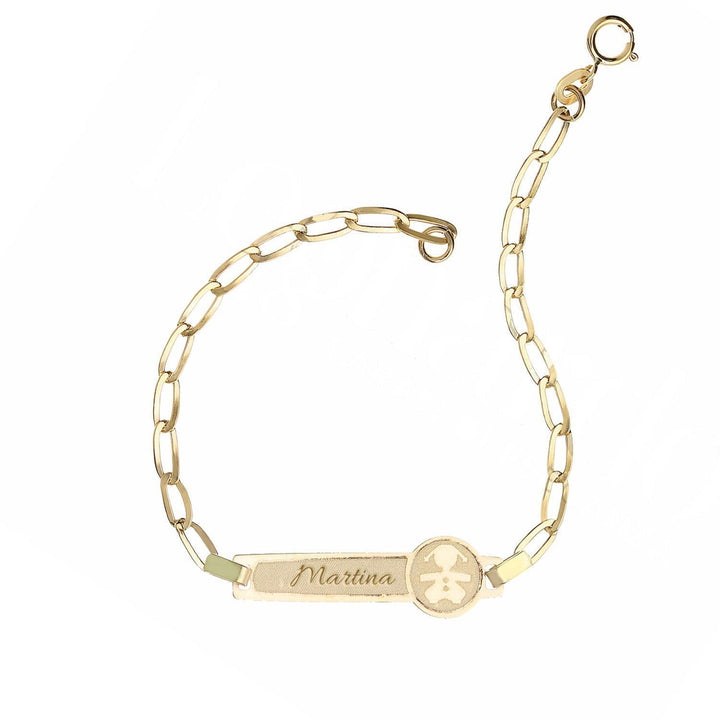 Bracciale con Nome Bimbo/a in Oro 18 Kt - My Mo Gioielli