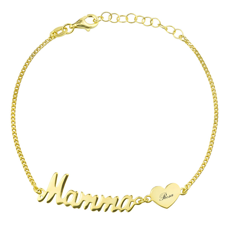 Bracciale Mamma con Cuore Personalizzato - My Mo Gioielli