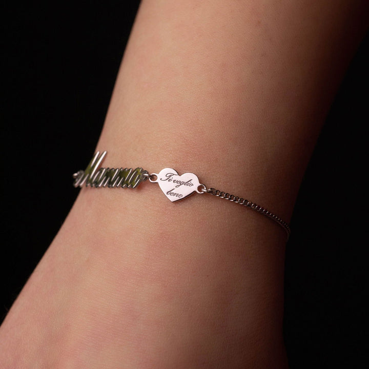 Bracciale Mamma con Cuore Ti Voglio Bene - My Mo Gioielli