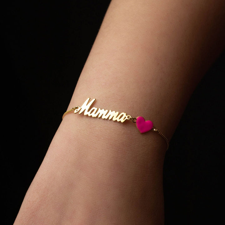 Bracciale Mamma Cuore Rosa - My Mo Gioielli