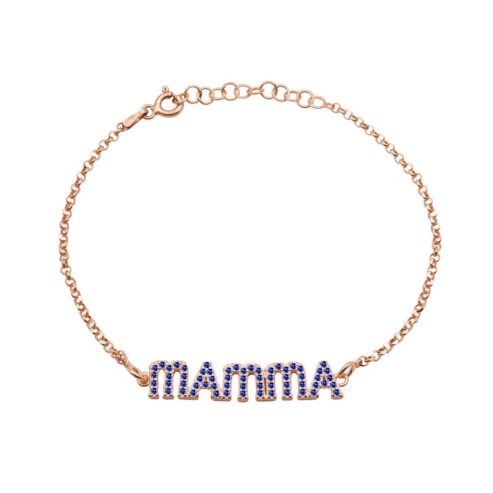 Bracciale Mamma Zirconi Blu - My Mo Gioielli
