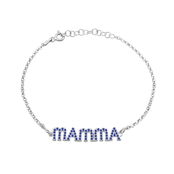 Bracciale Mamma Zirconi Blu - My Mo Gioielli