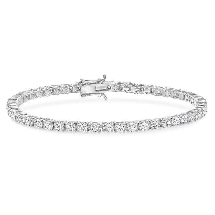 Bracciale Tennis zirconi Bianchi 3 mm Argento - My Mo Gioielli