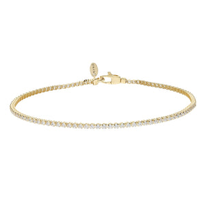 Bracciale Tennis Zirconi Bianchi in Oro 18kt 1,5 mm - My Mo Gioielli