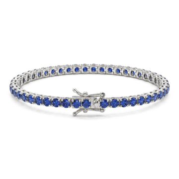 Bracciale Tennis zirconi Blu 3 mm - My Mo Gioielli