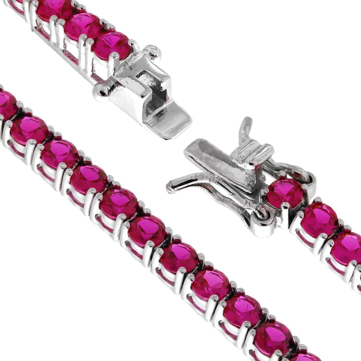 Bracciale Tennis zirconi Fucsia 3mm - My Mo Gioielli