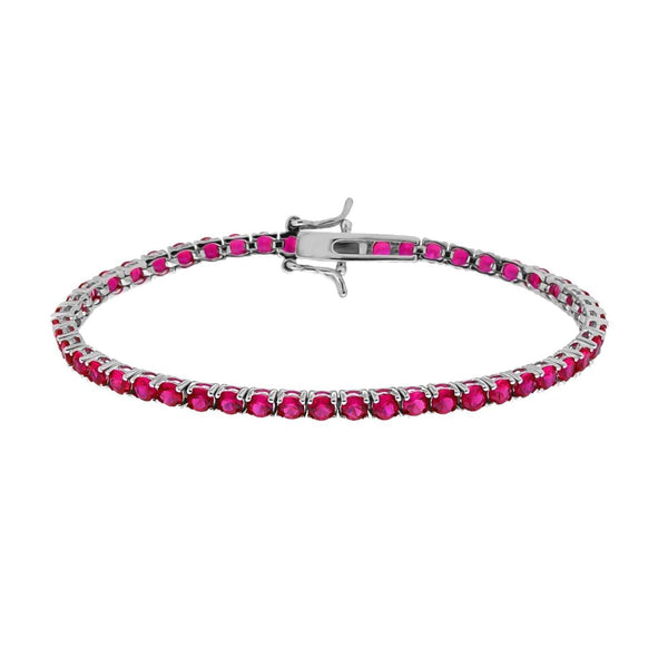 Bracciale Tennis zirconi Fucsia 3mm - My Mo Gioielli