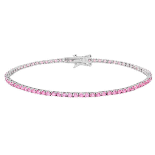 Bracciale Tennis zirconi Rosa 2 mm - My Mo Gioielli