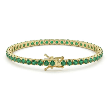 Bracciale Tennis Zirconi Verdi 3 mm - My Mo Gioielli
