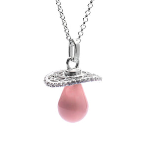 Collana Chiama Angeli Ciuccio Smaltato Rosa - My Mo Gioielli
