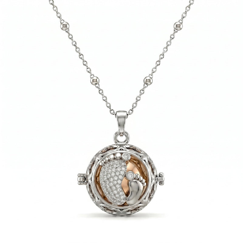 Collana Chiama Angeli con Piedini Zirconati - My Mo Gioielli