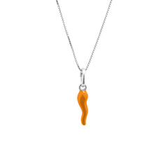 Orange Horn Lucky Charm Necklace