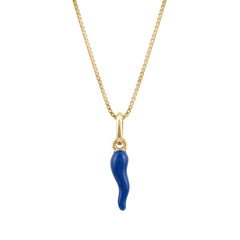 Blue Horn Lucky Charm Necklace