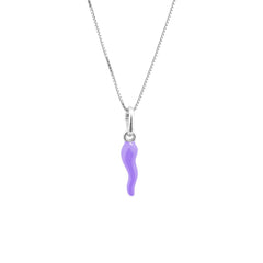 Lilac Horn Amulet Necklace