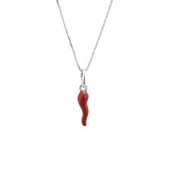 Red Horn Bordeaux Lucky Charm Necklace
