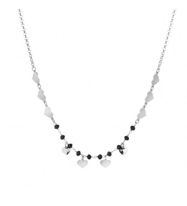 Collana Cuori e Pietre Nere - My Mo Gioielli