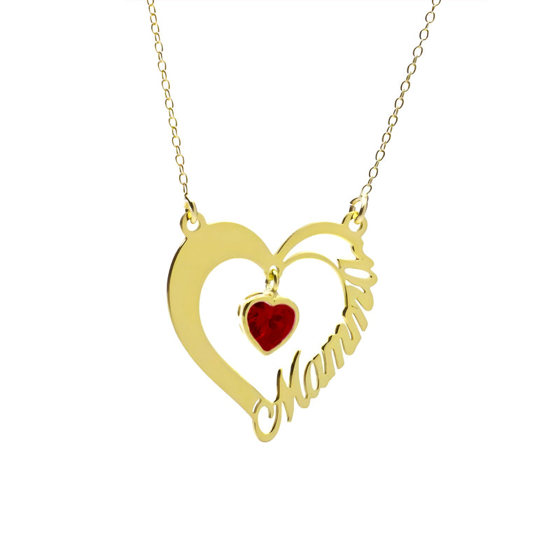 Collana Mamma Cuore Rosso - My Mo Gioielli
