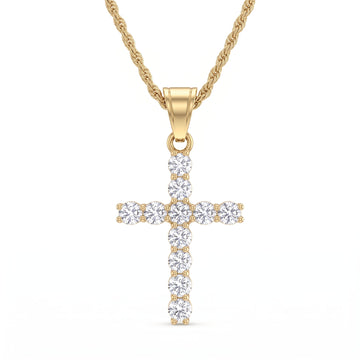 Collana Maxi Croce con Zirconi - My Mo Gioielli