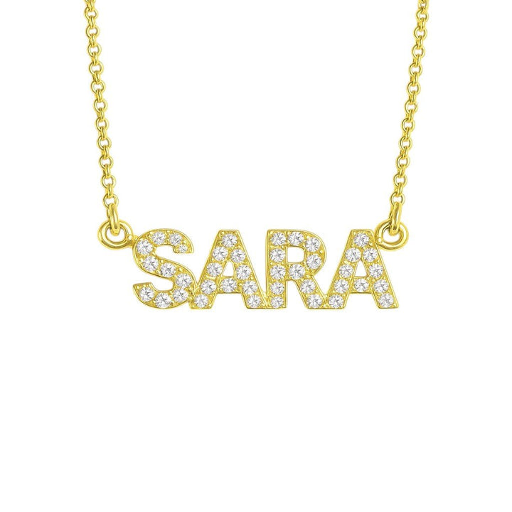 Collana Nome Stampatello Zirconato - My Mo Gioielli