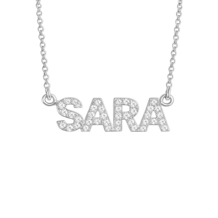 Collana Nome Stampatello Zirconato - My Mo Gioielli