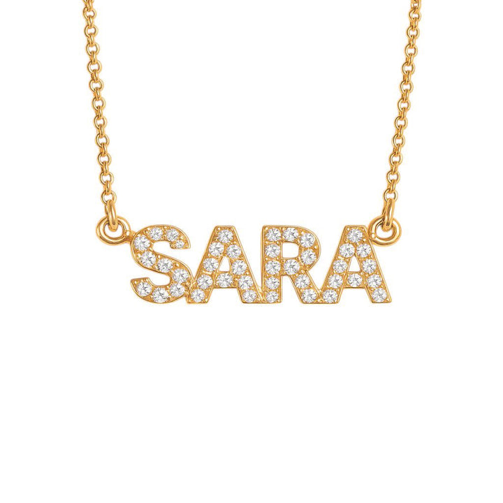 Collana Nome Stampatello Zirconato - My Mo Gioielli