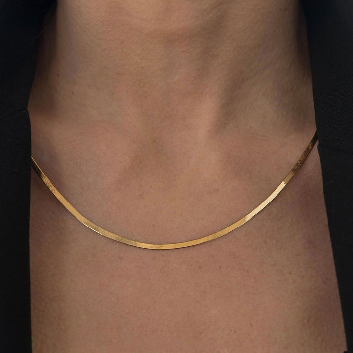 Collana Piattina Snake Slim 2,50 mm in Oro 18kt - My Mo Gioielli