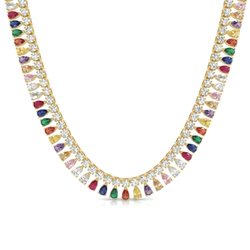 Collana Tennis con Gocce Rainbow - My Mo Gioielli