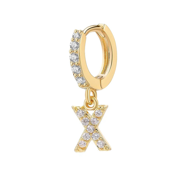 Orecchino Cerchio con Lettera Iniziale - My Mo Gioielli