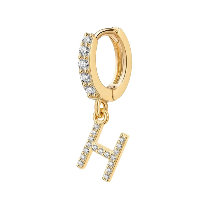 Orecchino Cerchio con Lettera Iniziale - My Mo Gioielli