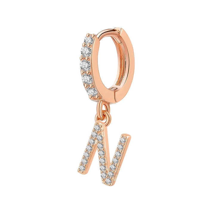 Orecchino Cerchio con Lettera Iniziale - My Mo Gioielli