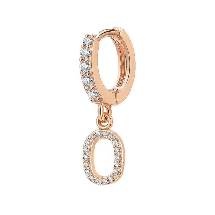 Orecchino Cerchio con Lettera Iniziale - My Mo Gioielli