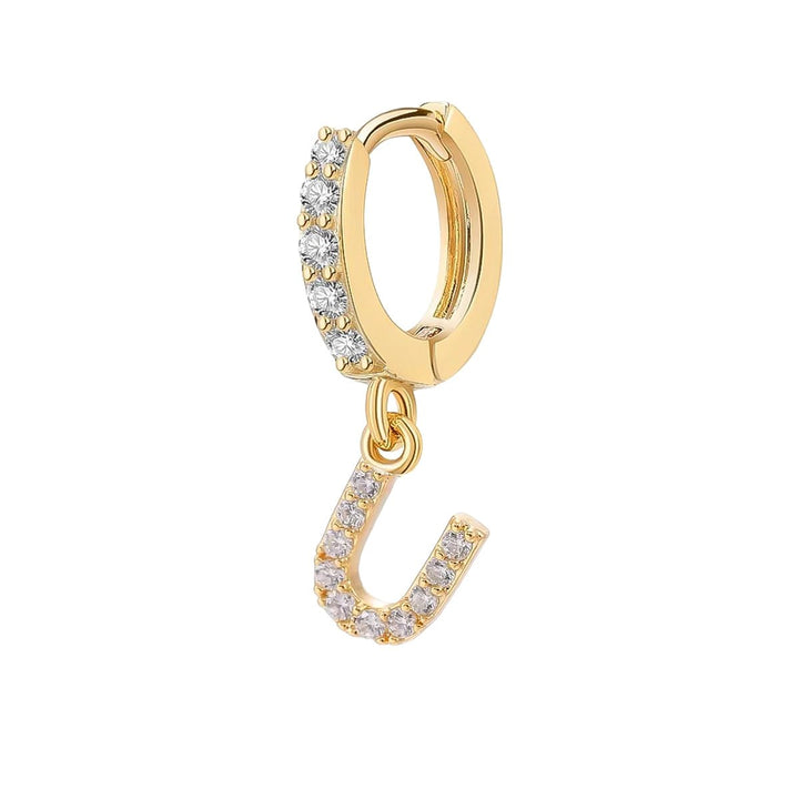 Orecchino Cerchio con Lettera Iniziale - My Mo Gioielli