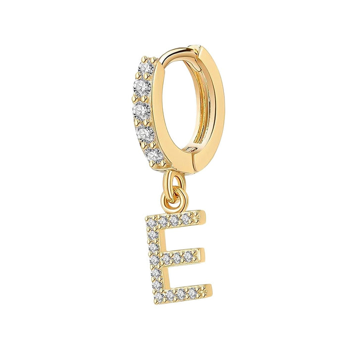 Orecchino Cerchio con Lettera Iniziale - My Mo Gioielli