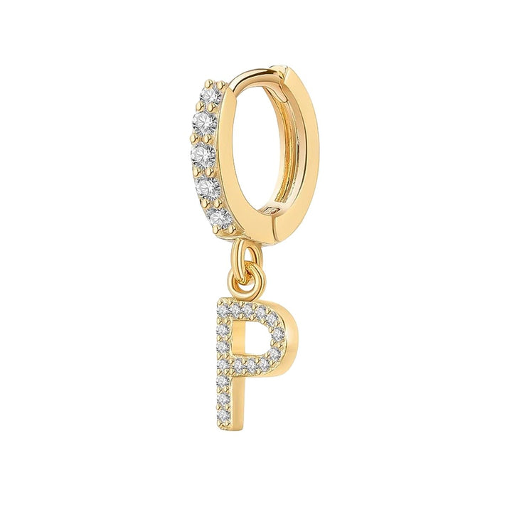 Orecchino Cerchio con Lettera Iniziale - My Mo Gioielli