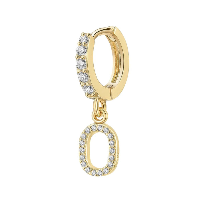 Orecchino Cerchio con Lettera Iniziale - My Mo Gioielli