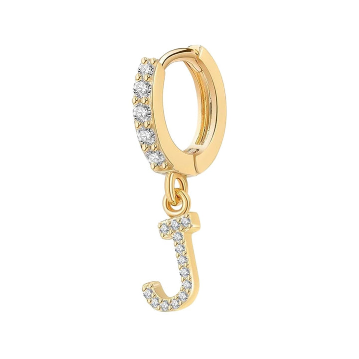 Orecchino Cerchio con Lettera Iniziale - My Mo Gioielli