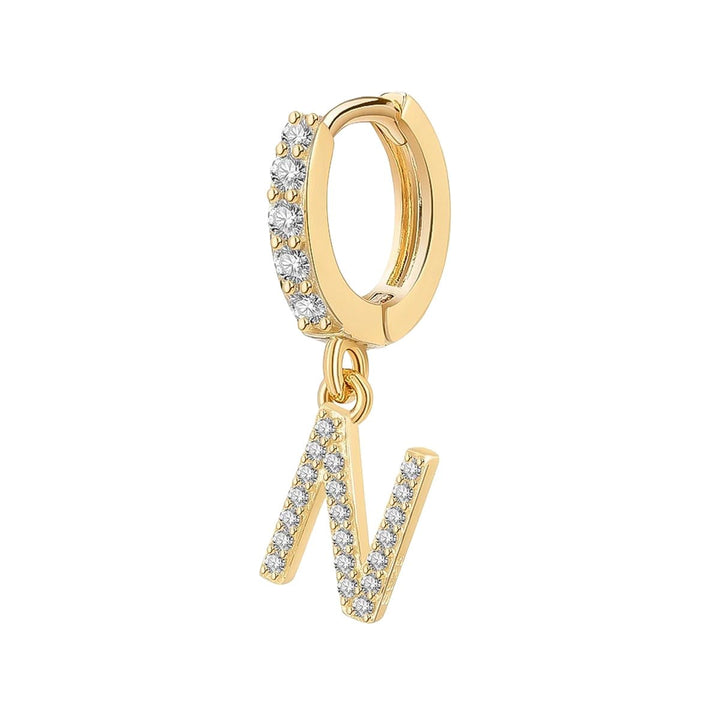 Orecchino Cerchio con Lettera Iniziale - My Mo Gioielli