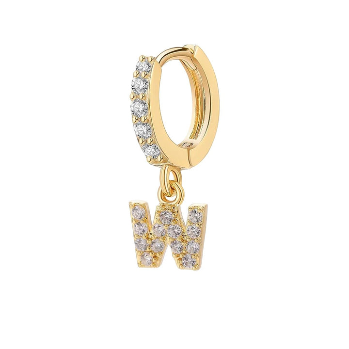 Orecchino Cerchio con Lettera Iniziale - My Mo Gioielli