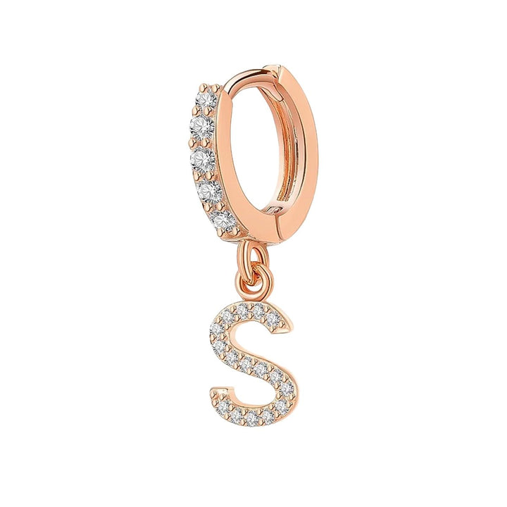 Orecchino Cerchio con Lettera Iniziale - My Mo Gioielli