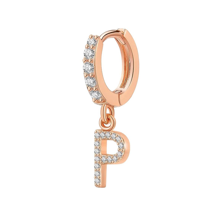 Orecchino Cerchio con Lettera Iniziale - My Mo Gioielli