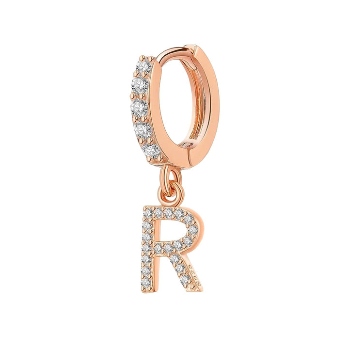 Orecchino Cerchio con Lettera Iniziale - My Mo Gioielli