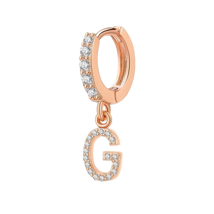 Orecchino Cerchio con Lettera Iniziale - My Mo Gioielli